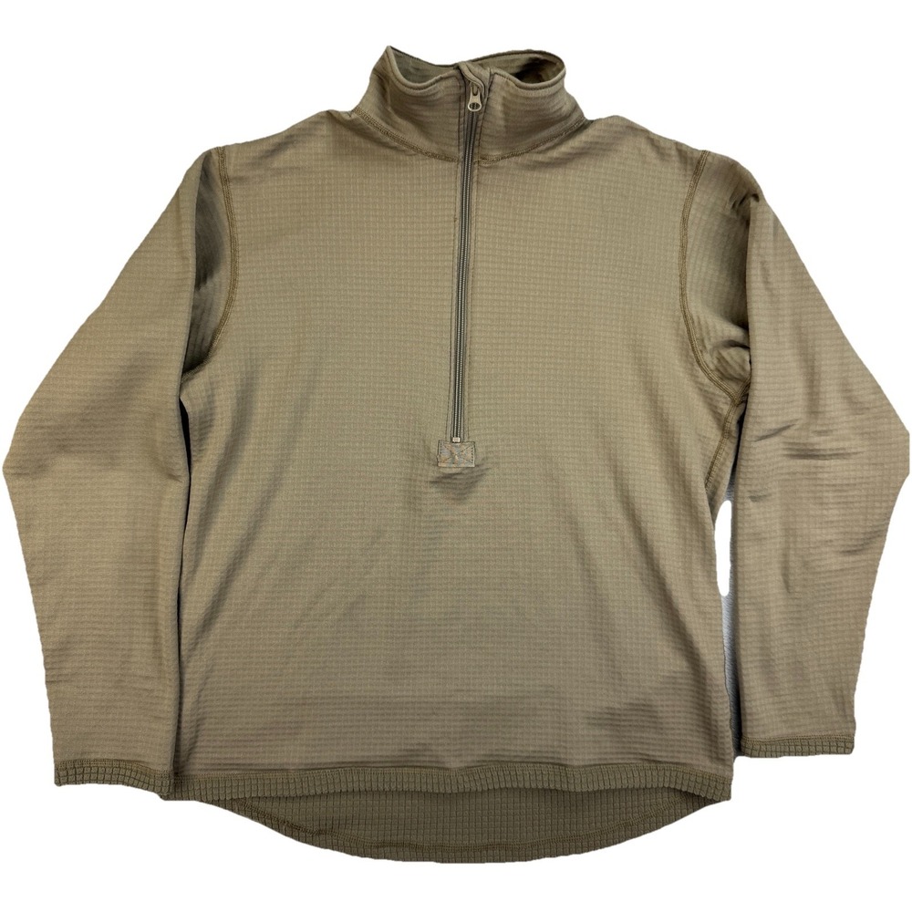 GEN III Polartec Grid Fleece Base Layer Top Med Short Tan Cold Weather Thermal‎